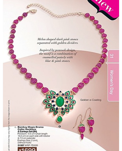 Bombay Majic Drama collar Necklace &amp; Earing Set